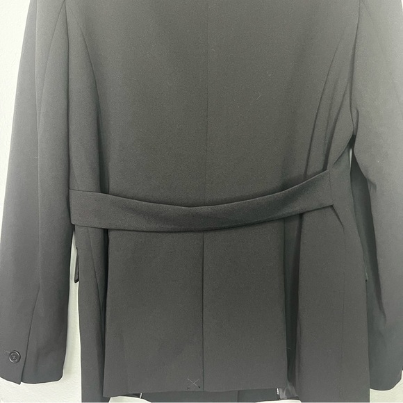 Calvin Klein One Button Strap Blazer Jacket Women 16 Black Lined Career Casual - Picture 10 of 10